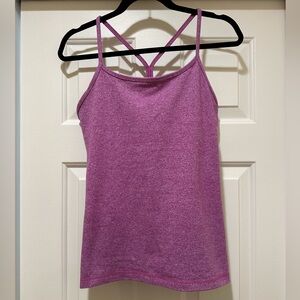 lululemon athletica Heather Magenta Strappy Tank Top